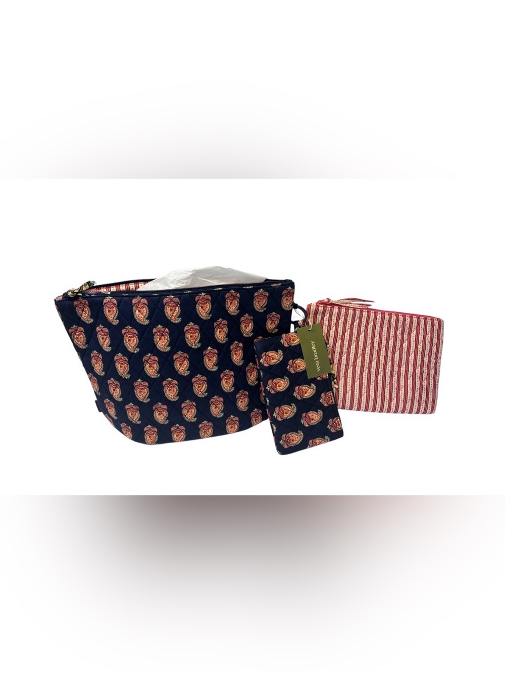 Vera Bradley 3 pack Organizer Set Coordinated Patterns NWT